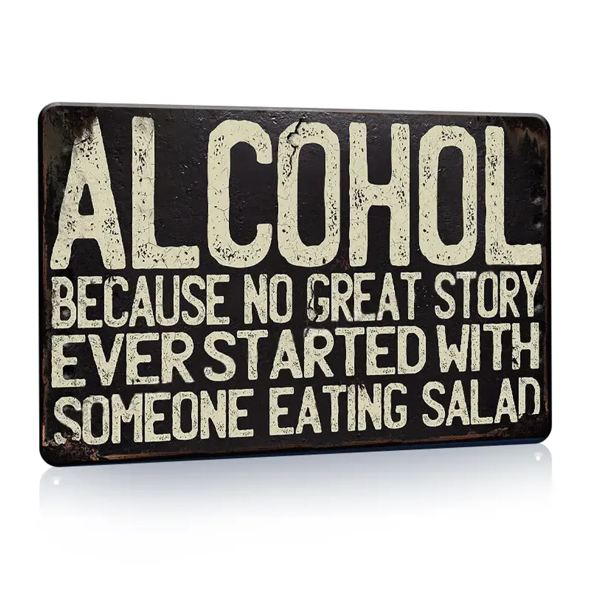 Tinnskilt, retro alkohol